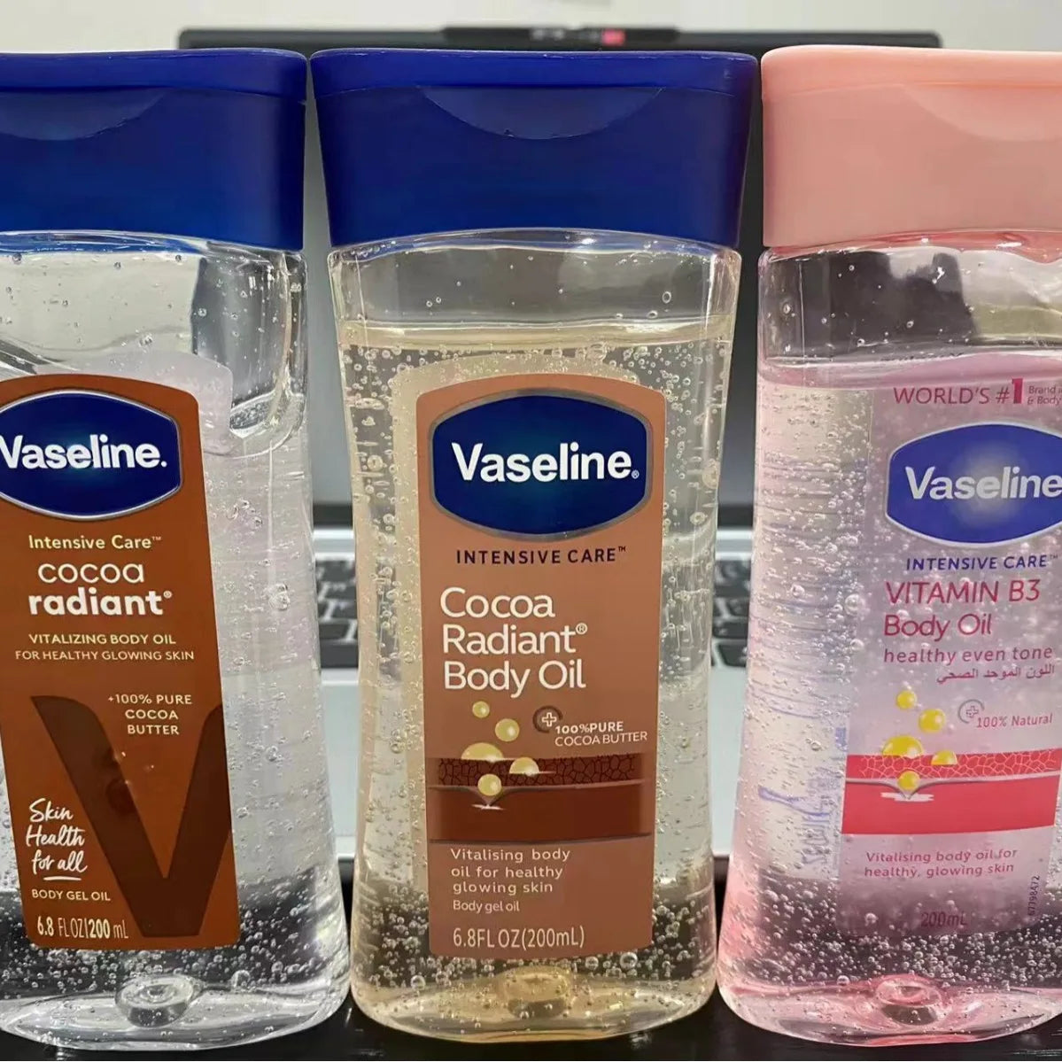 Vaseline Body Care Oil 200ml – Brightening & Deep Moisturizing Gel Oil for Dry Skin