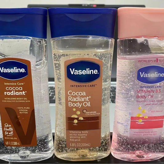 Vaseline Body Care Oil 200ml – Brightening & Deep Moisturizing Gel Oil for Dry Skin