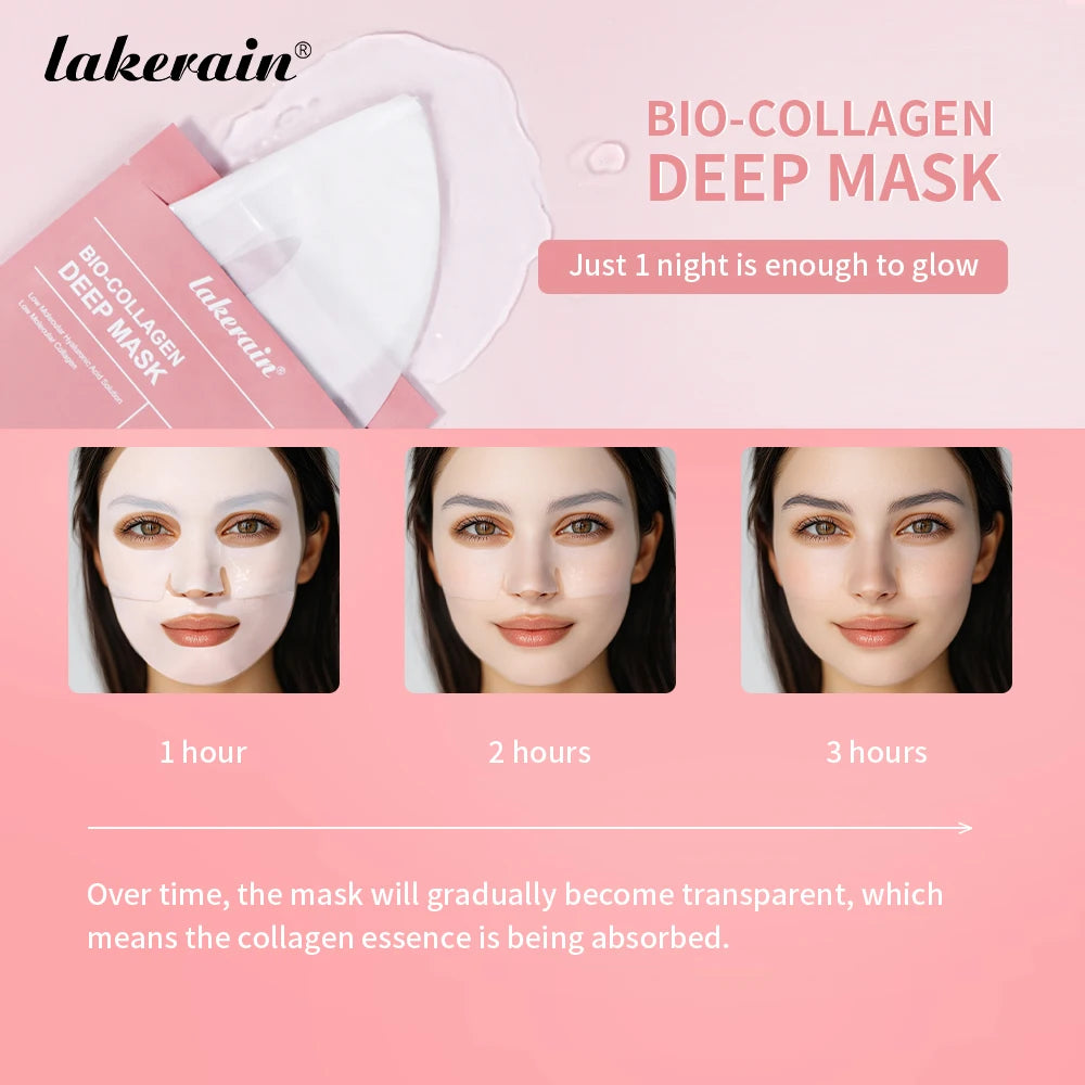 Bio-Collagen Deep Face Mask – Overnight Hydrating Mask for Pore Shrinking & Brightening