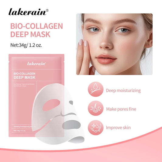 Bio-Collagen Deep Face Mask – Overnight Hydrating Mask for Pore Shrinking & Brightening