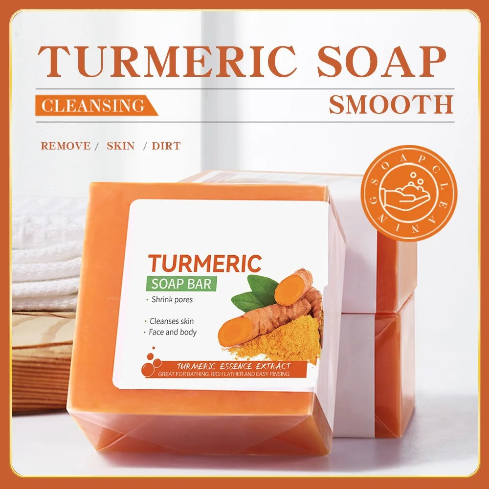 Handmade Turmeric Soap for Face & Body – Brightening, Dark Spot Removal & Gentle Skin Cleanser