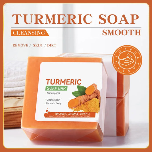 Handmade Turmeric Soap for Face & Body – Brightening, Dark Spot Removal & Gentle Skin Cleanser