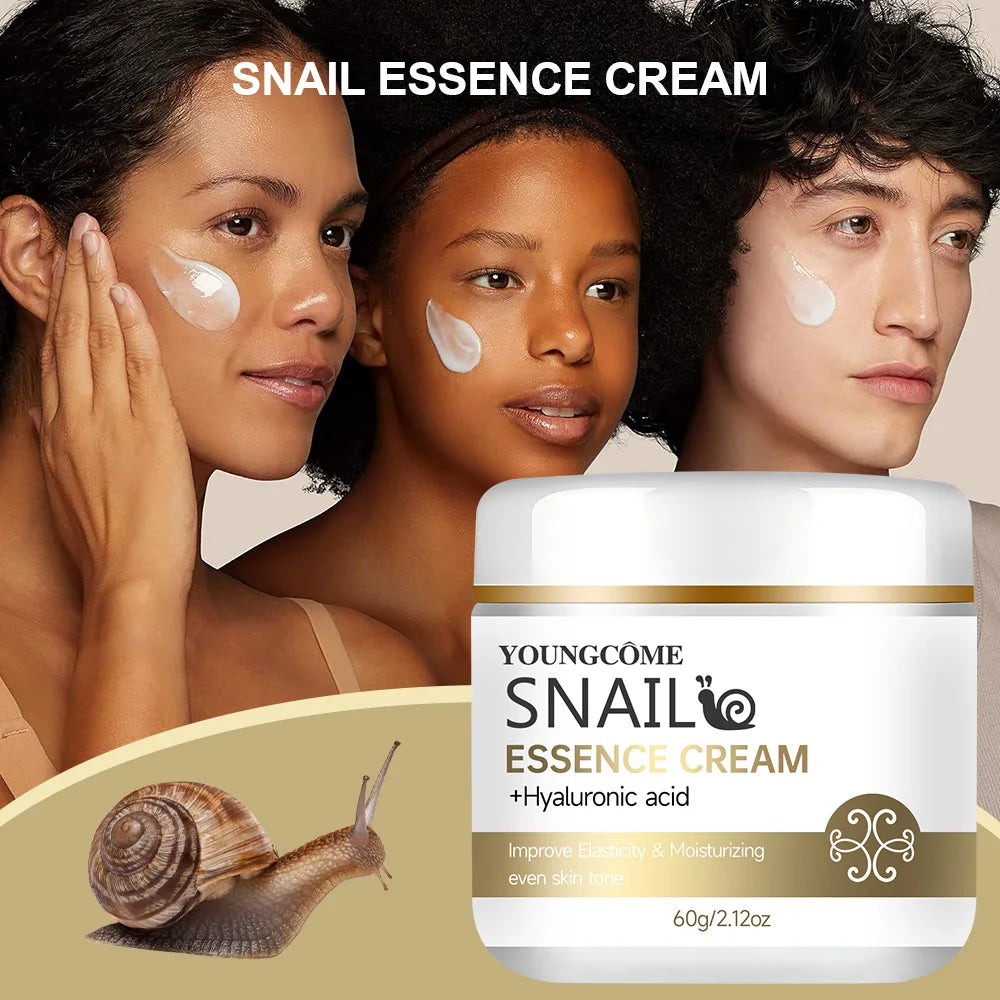 Snail Essence Cream with Hyaluronic Acid – Retinol Moisturizing, Firming & Brightening Skincare