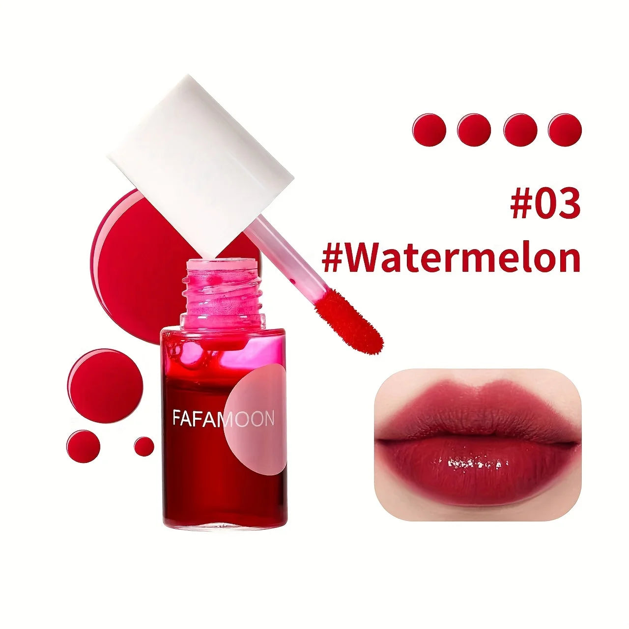4 Color Fruity Lip Tint Water Gloss Tint – Hydrating Glossy Lip Color Set