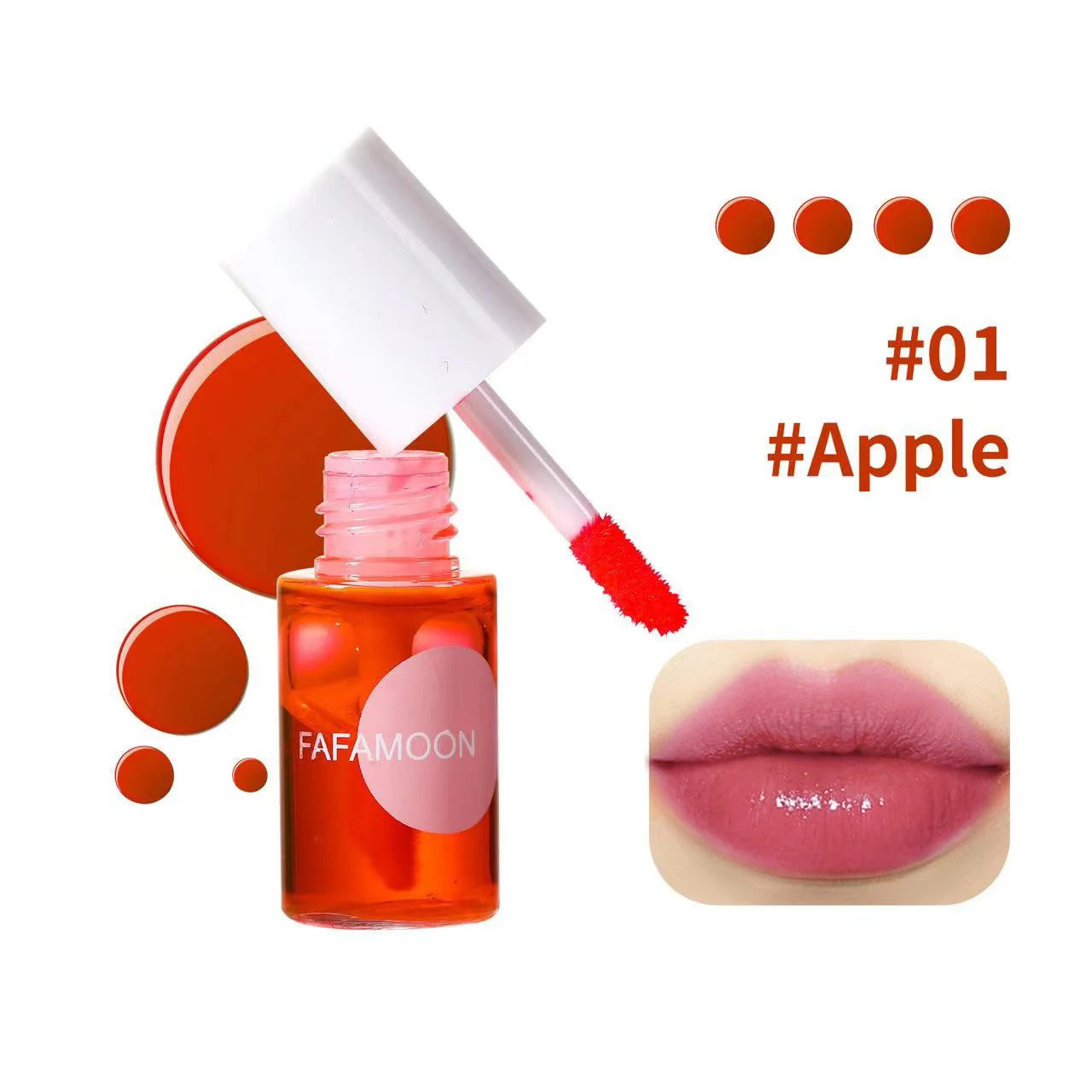 4 Color Fruity Lip Tint Water Gloss Tint – Hydrating Glossy Lip Color Set