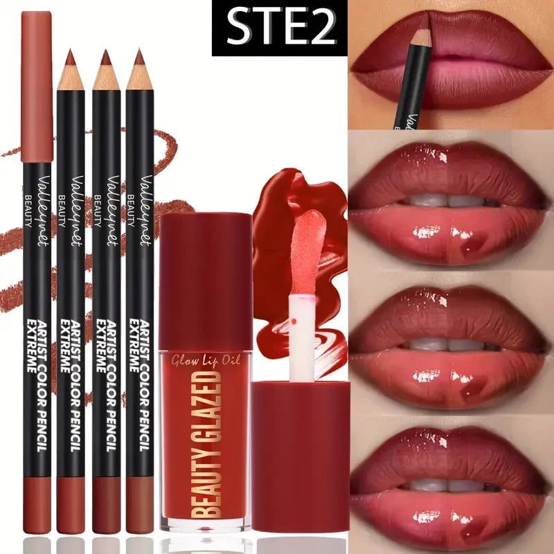 4pcs Lip Kit Set – Complete Lip Makeup Set with Gloss, Liner & More