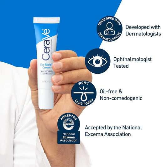 CeraVe Eye Repair Cream – Under Eye Moisturizer with Hyaluronic Acid, Niacinamide & Ceramides