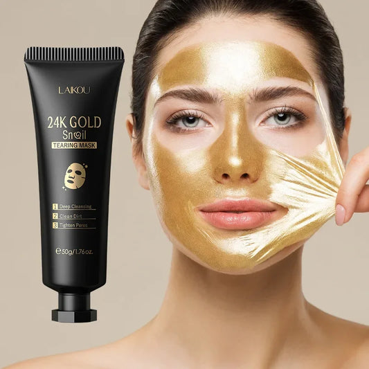 LAIKOU 24K Gold Sakura Peeling Face Mask – Brightening & Anti-Aging Peel-Off Mask