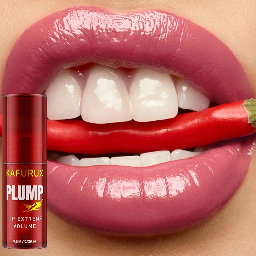 1PC Chili Pepper Lip Plumper Oil – Natural Plumping Gloss for Fuller, Juicier Lips