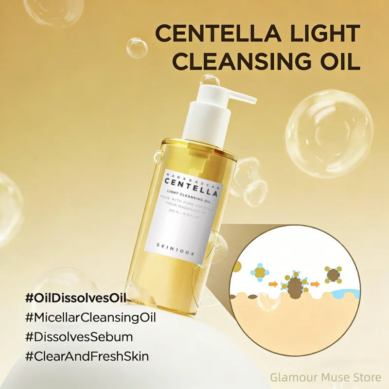 Korean Centella Light Cleansing Oil – Gentle Makeup Remover & Deep Pore Cleanser