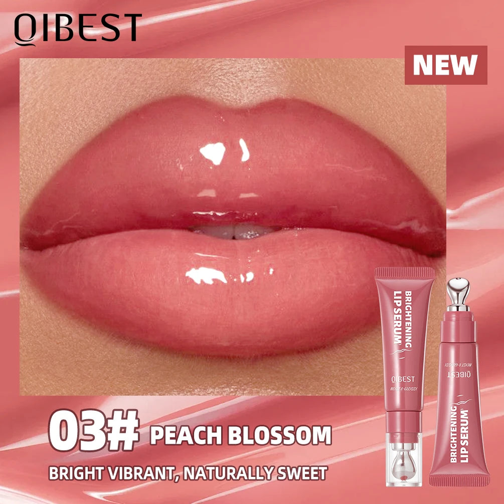 QIBEST Mirror Pearl Lip Gloss – High-Shine Plumping Glossy Lip Color for Fuller Lips