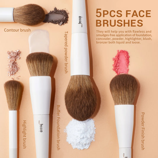 Jessup Makeup Brushes 14pc – Professional Complete Face & Eye Brush Set