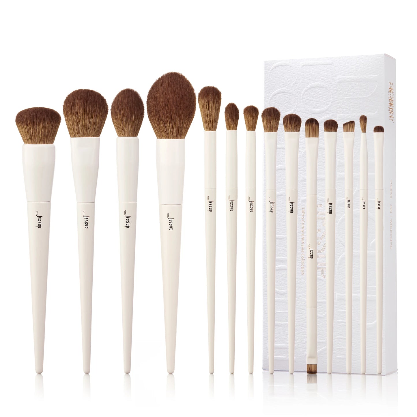 Jessup Makeup Brushes 14pc – Professional Complete Face & Eye Brush Set